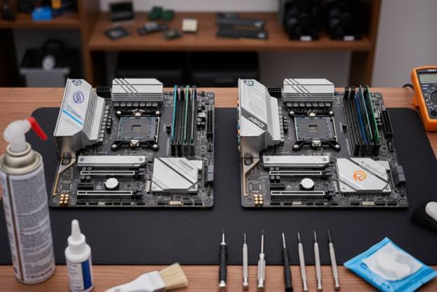 راهنمای کامل سرویس و نگهداری مادربردهای اینتل و AMD در ۲۰۲۵