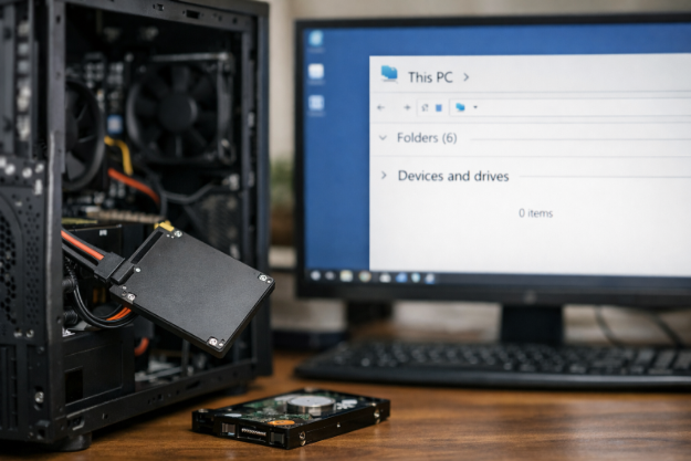 شناسایی نشدن هارد در ویندوز؛ چرا SSD یا HDD در My Computer دیده نمی‌شود؟